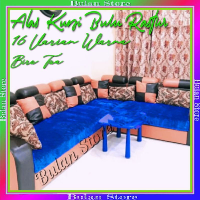 Alas Kursi Kayu Dan Sofa Alas Tempat Duduk Kusi Ruang Tamu Bulu Rasfur Ukuran 170X100cm Dan 100X85cm