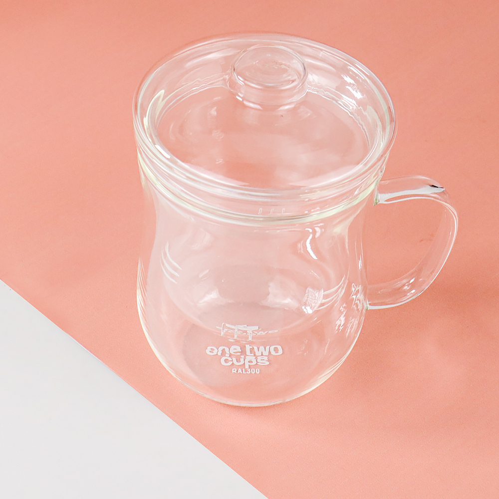 One Two Cups Gelas Kopi Teh 300ml with Infuser Filter - RAL300 - Transparent