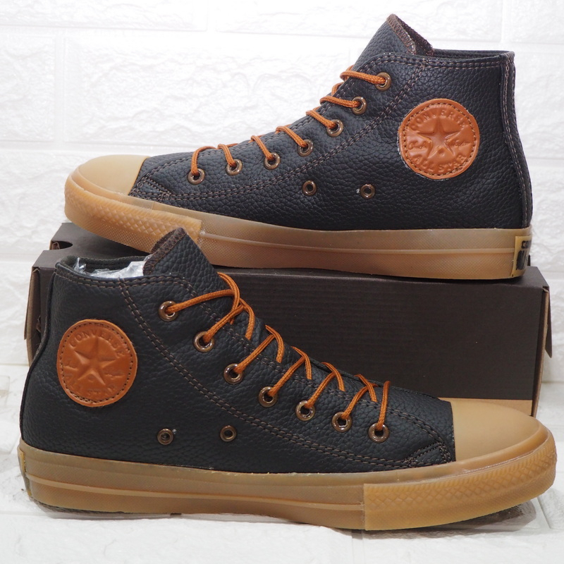 SEPATU SNEAKERS HIGH TINGGI KULIT SINTETIS PRIA WARNA HITAM