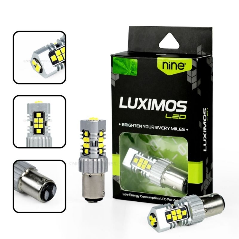 SATU PC LAMPU STOP REM S25/ T20 SB1 NINE LUXIMOS MODE REDUP TERANG BUKAN KEDIP STOP REM MOTOR DAN MOBIL TRUCK