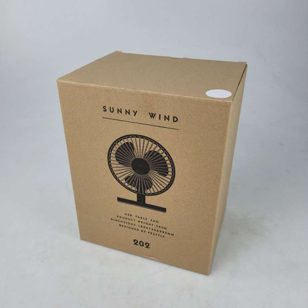 SUNNY WIND Kipas Angin Meja Desktop Fan 3 Speed USB Charge 2000mAh - 202 - White