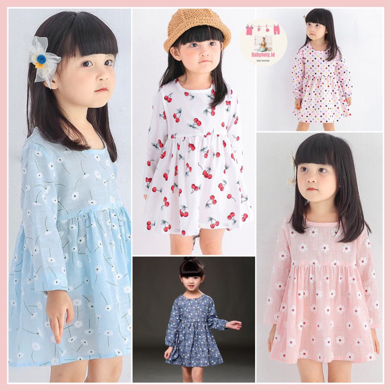 Dress Anak Keren IMPORT/ Dress Tunik Anak Perempuan Katun Import Dress Anak Korea Import