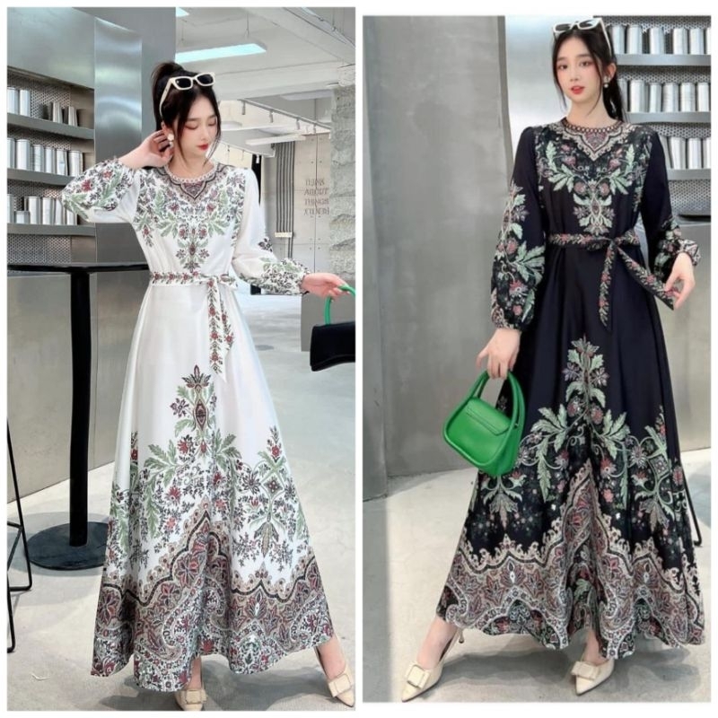 DRESS WANITA MAXI ESTILO SAGE SERIES IMPORT BKK BANGKOK