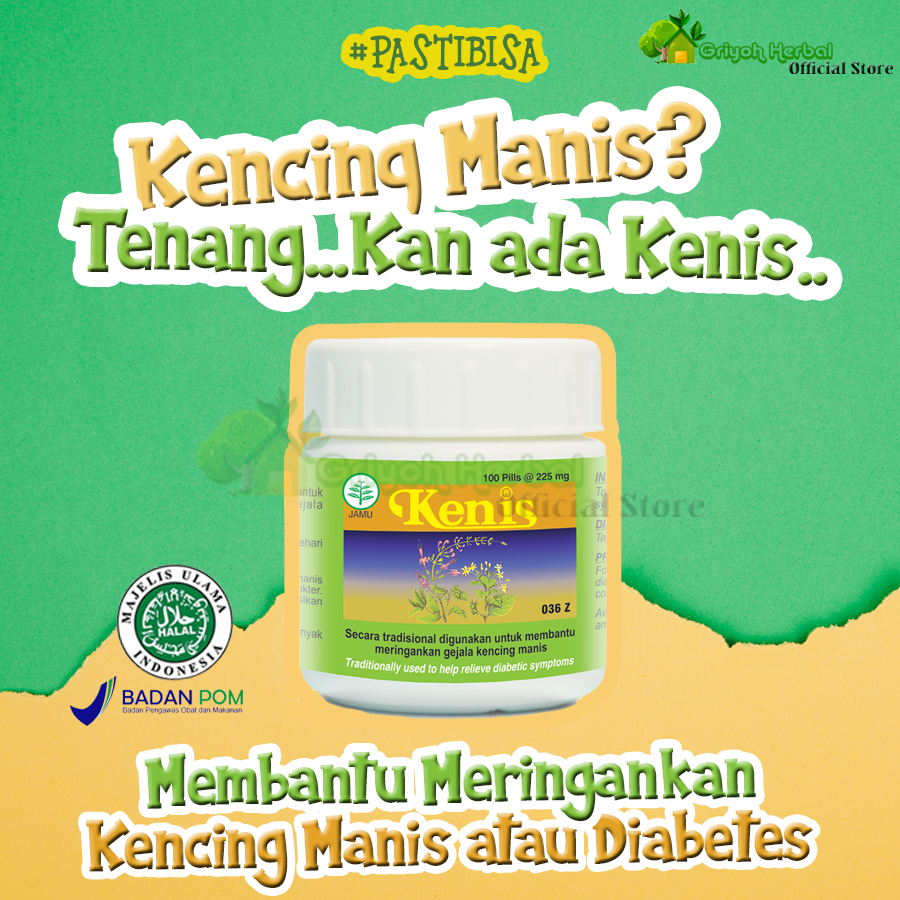 Obat herbal untuk penderita diabetes kencing manis Kenis 100 pil Borobudur