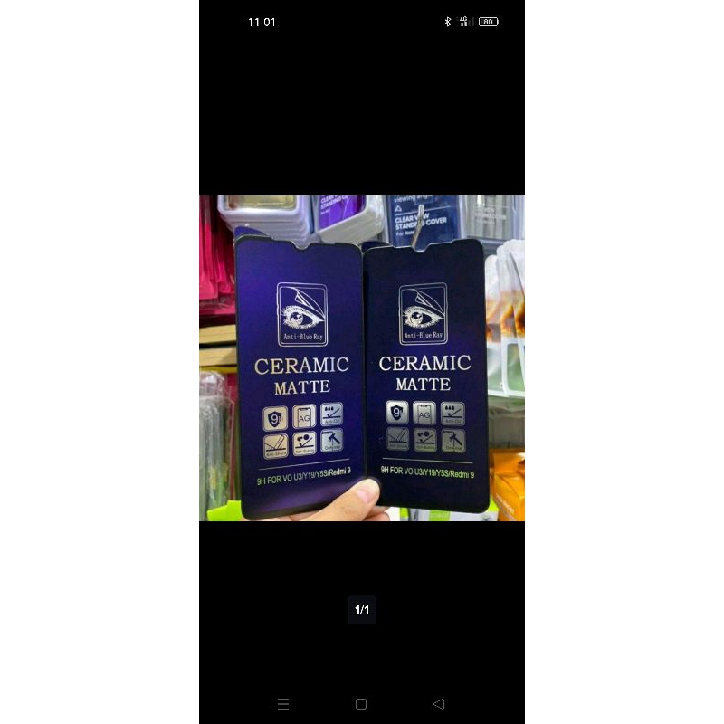 Temper glas blue Anti gores Anti minyak Samsung j6 prime