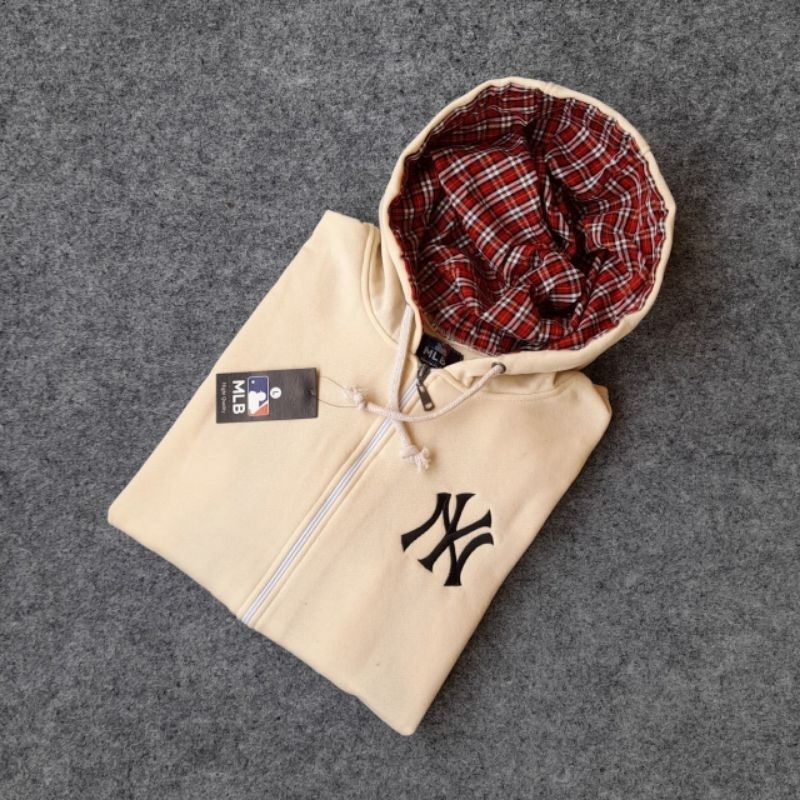 ZIPPER HOODIE JAKET MLB x NEW ERA CREAM FULLTAG &amp; LABEL