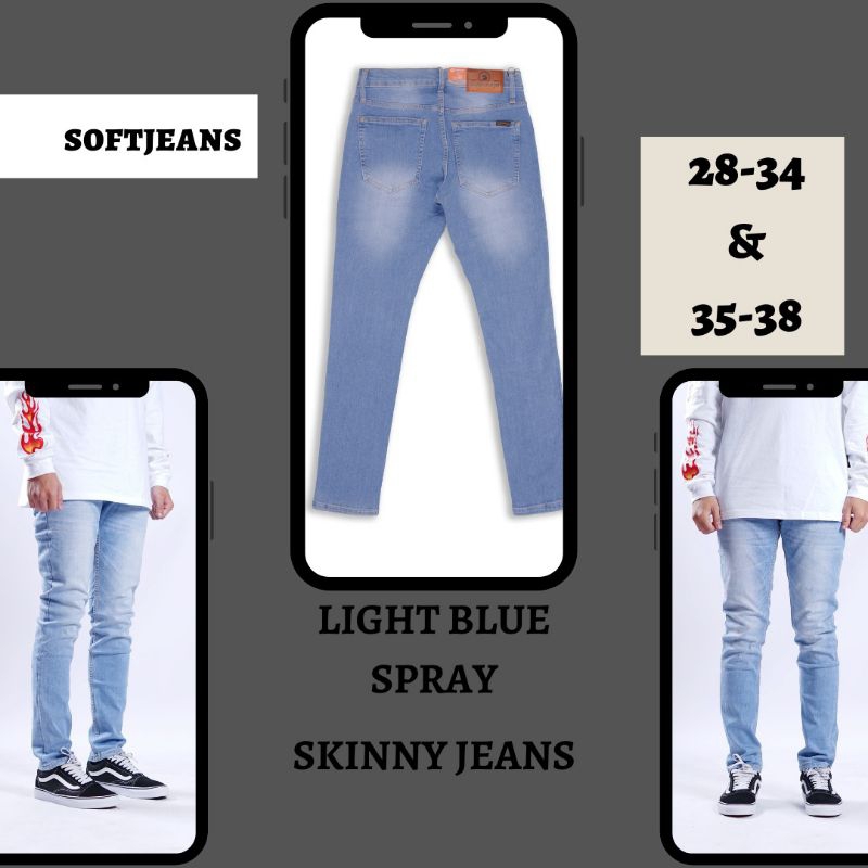 Celana Jeans Panjang Pria skinny superego Denim Stretch - Skinny softjeans stretch melar superego