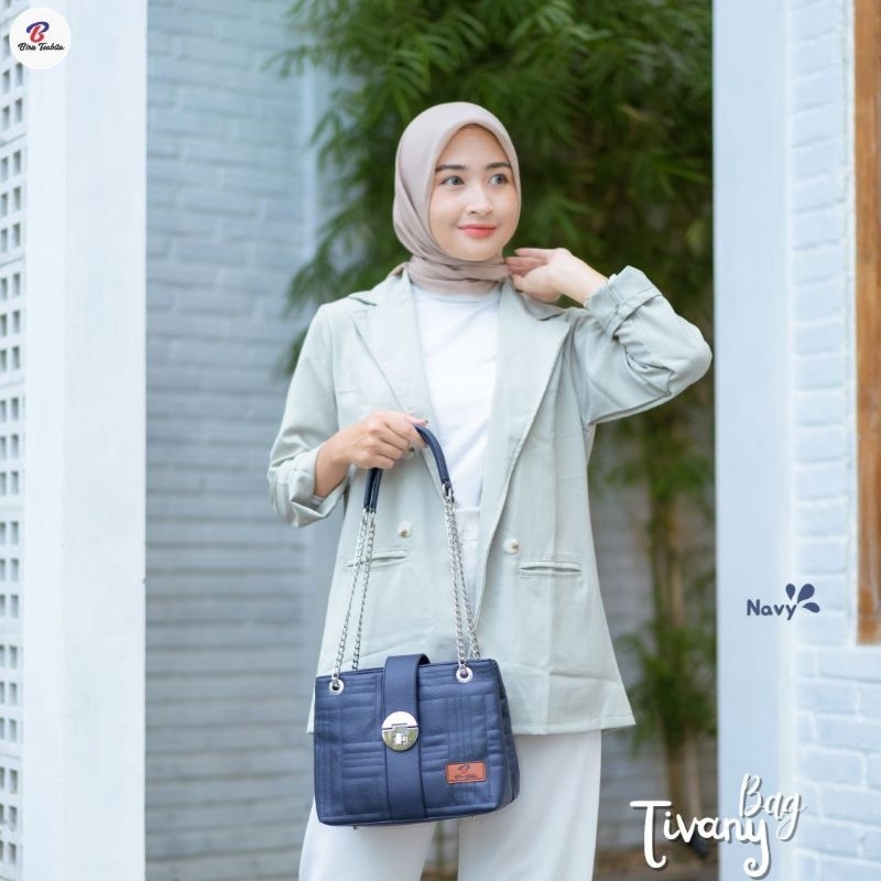 TAS TIVANY BY BIRU TSABITA BAHAN  KULIT SINTETIS TEBAL TAS PESTA TAS KONDANGAN PREMIUM