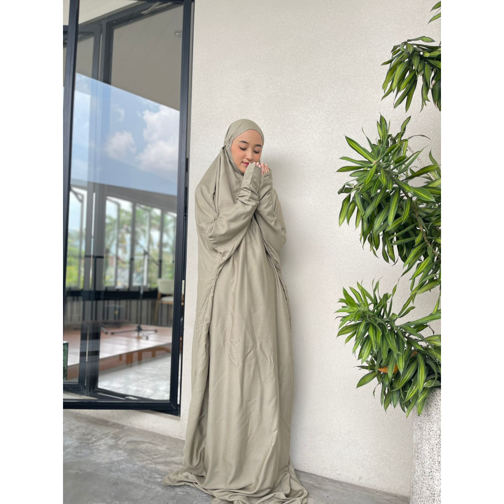 KIMYA ID Mukena Medina Mukena Terusan Daily Jumbo Polos Bahan Premium Rayon Original by Mukena Kimya