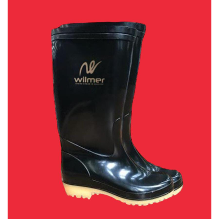 CUCI GUDANG !! Sepatu Boots Karet Boot Hitam Pria Kerja Safety Proyek Bot Panjang Vpr - 40