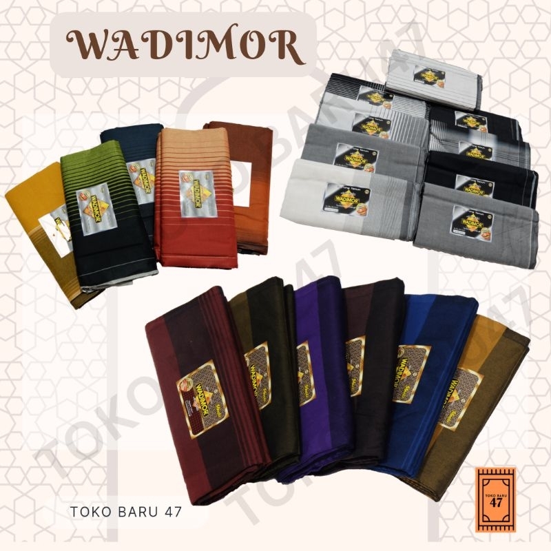 Sarung Wadimor pria Dewasa dan Anak Songket Polos Tumpal Lilin Manise Hitam Putih BW murah Motif Ter