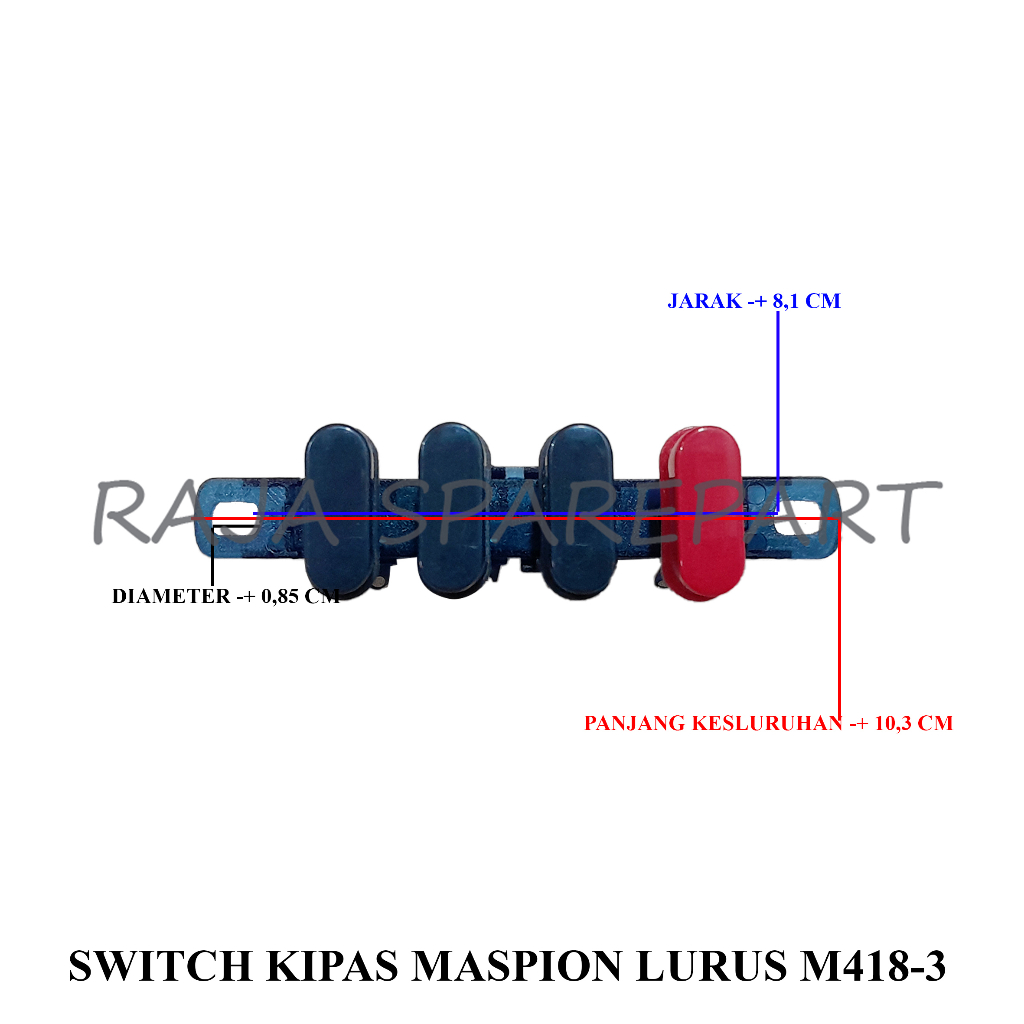 SWITCH/TOMBOL KIPAS ANGIN/SWITCH KIPAS MASPION LURUS M418-3