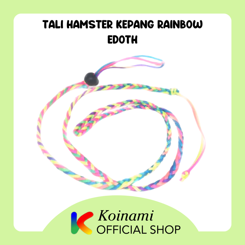 TALI HAMSTER KEPANG RAINBOW EDOTH PENUNTUN HAMSTER SUGAR GLIDER / tupai / sg / marmut / harness