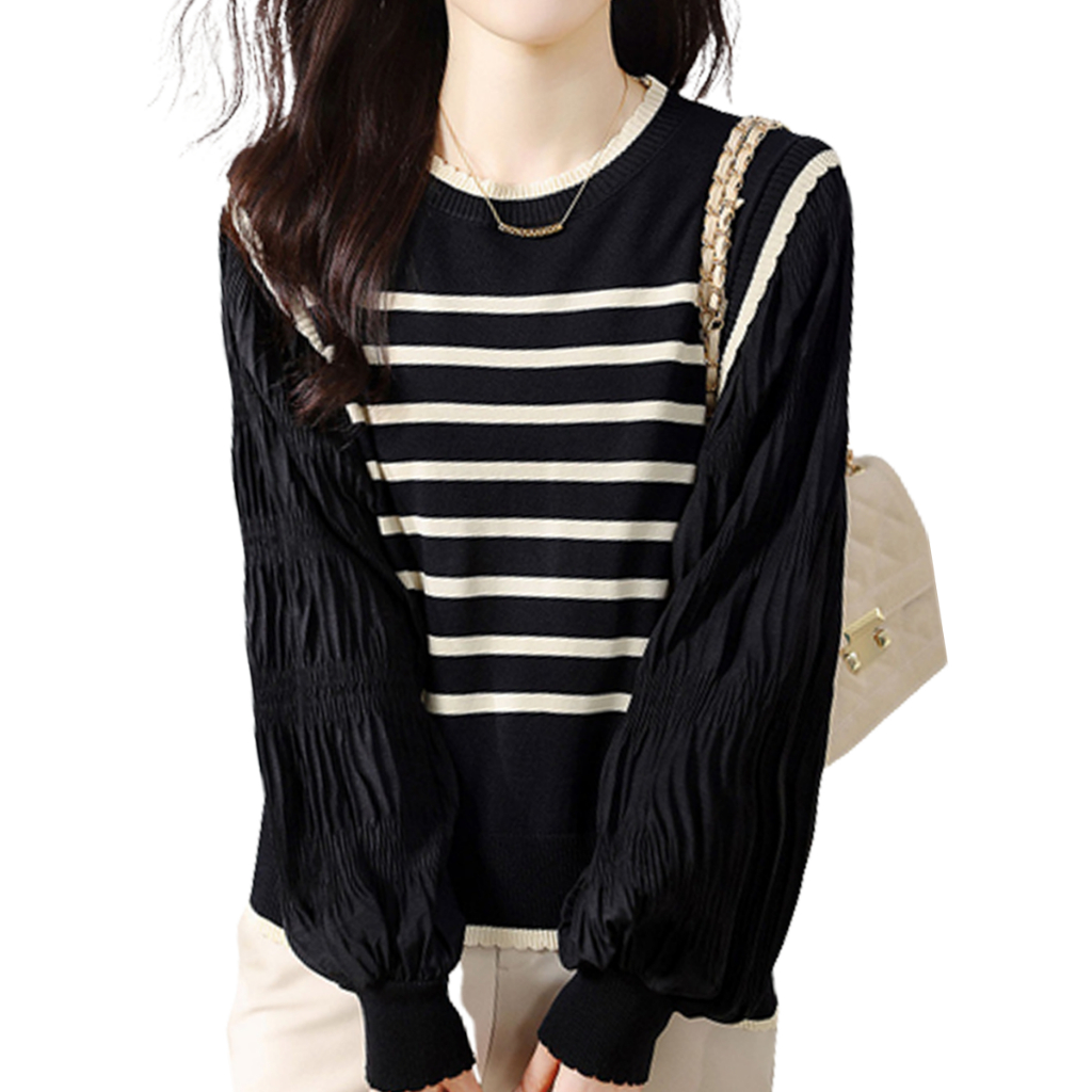 ATASAN KNIT WANITA LENGAN PANJANG LENGAN BALON