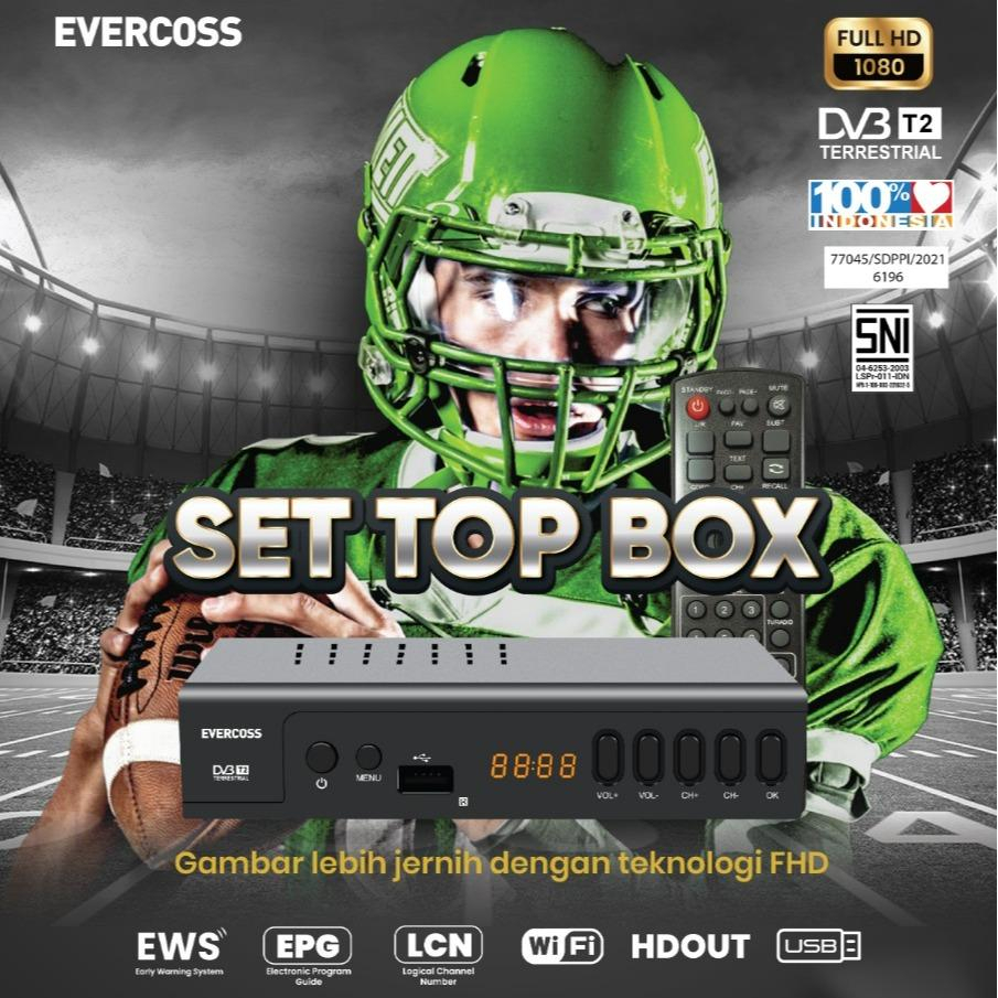 1 Koli Evercoss STB Set Top Box Pro Digital TV Receiver Full HD Megabox