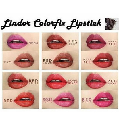 [BPOM] * NCC * Lindor Lipstik Colorfix Lipstick Long Lasting Tahan Lama Waterproof Kissproof Matte