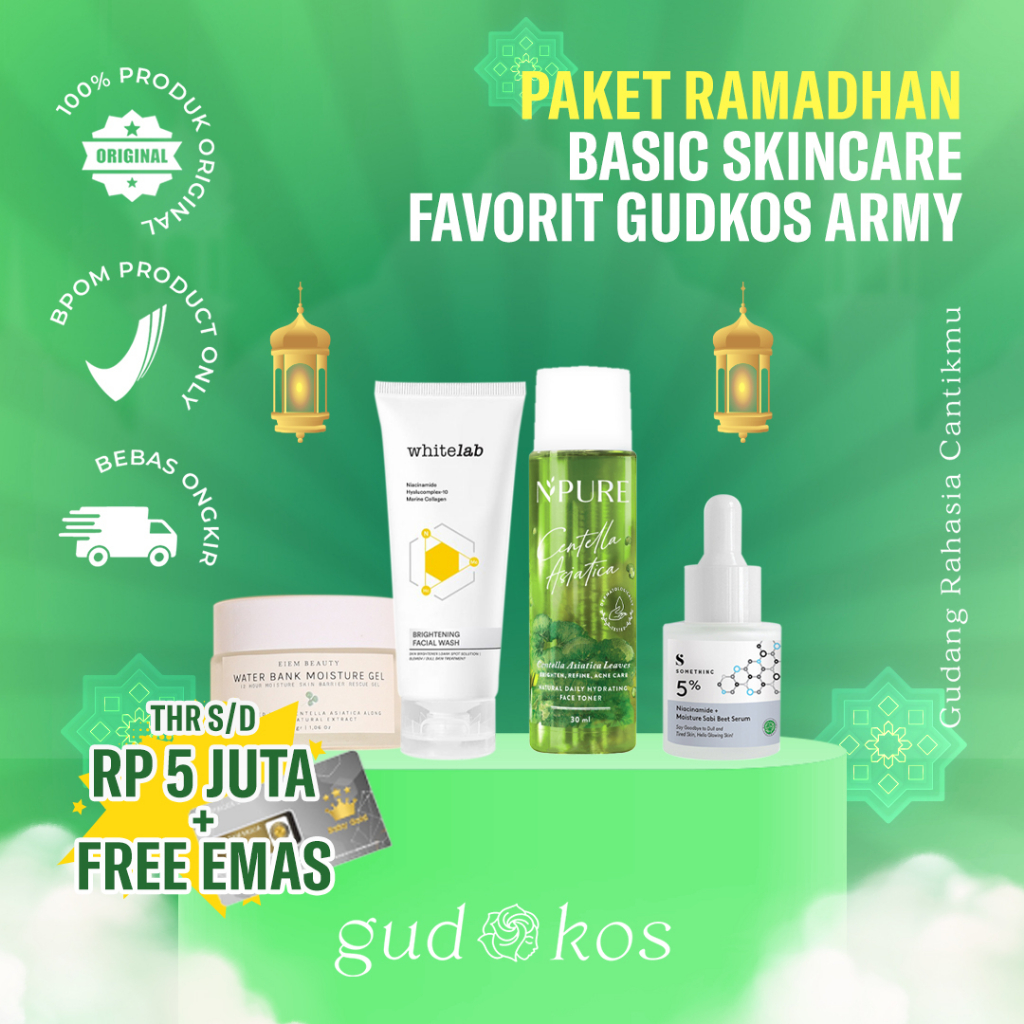 [PAKET RAMADHAN] BASIC SKINCARE FAVORIT GUDKOS ARMY - BEST SELLER