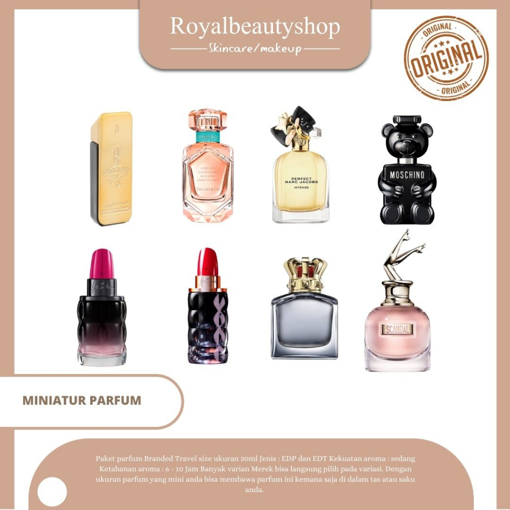 PARFUM MINIATUR/ Paco Rabanne / Cacharel / Scandal / Marc Jacobs / Moschino / Tiffany &amp; Co 5 - 7 ML