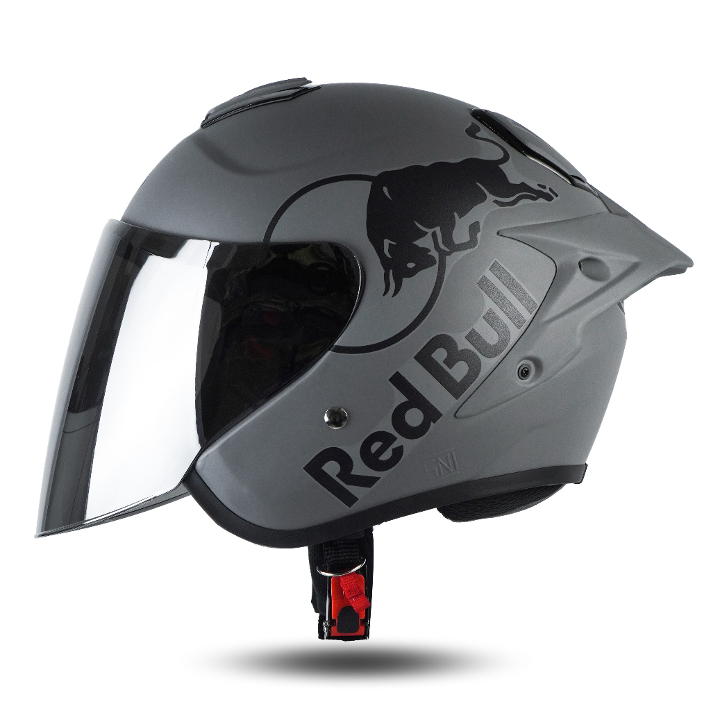 Helm Half Face SNI RED BULL Untuk Pria Dan Wanita Dewasa SNI Bisa Cod