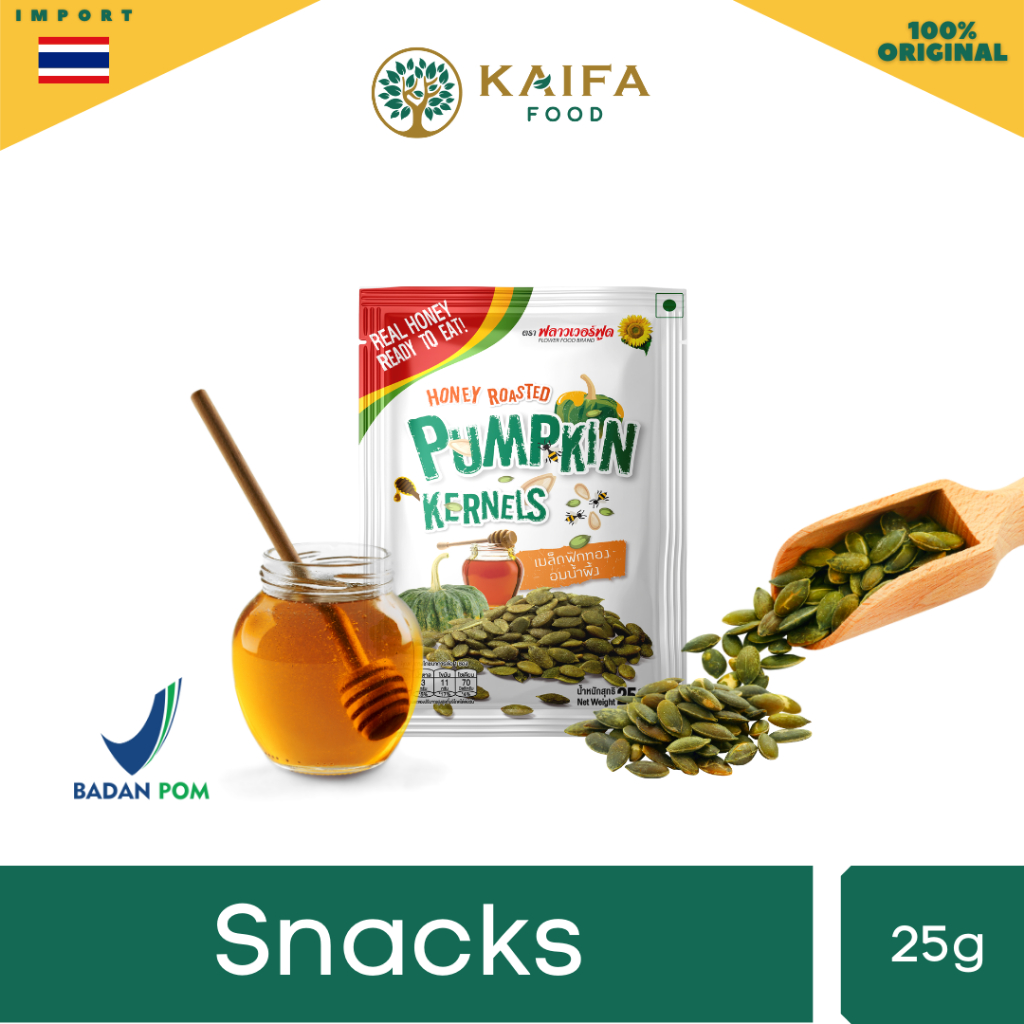 

Flower Food Roasted Pumpkin Kernels - Snacks Biji Labu