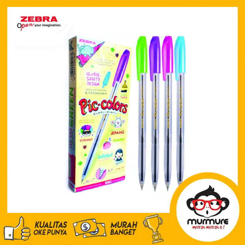 

ZEBRA PIC-COLORS SEMI GEL INK PEN 0.7 MM