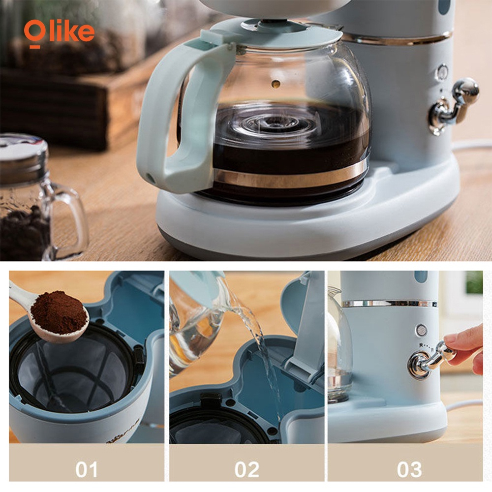 MINIGO OLIKE Coffee Maker Sky Blue Low Watt - Garansi Resmi 1 Tahun