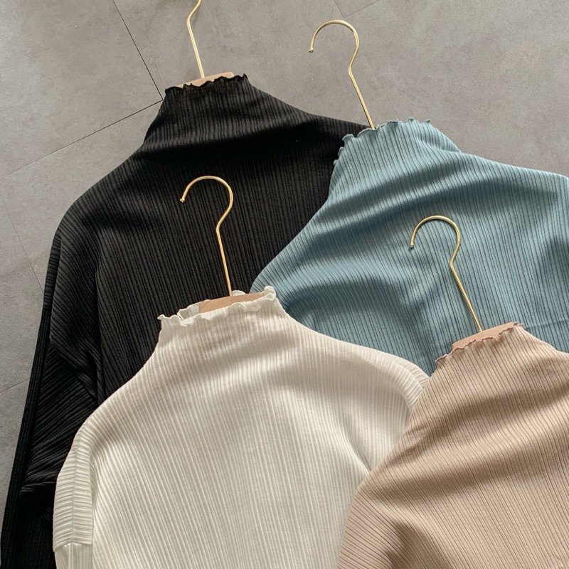 Zara Knit BUSUI FRIENDLY bukaan kiri kanan Blouse Turtleneck Original By Syamaita