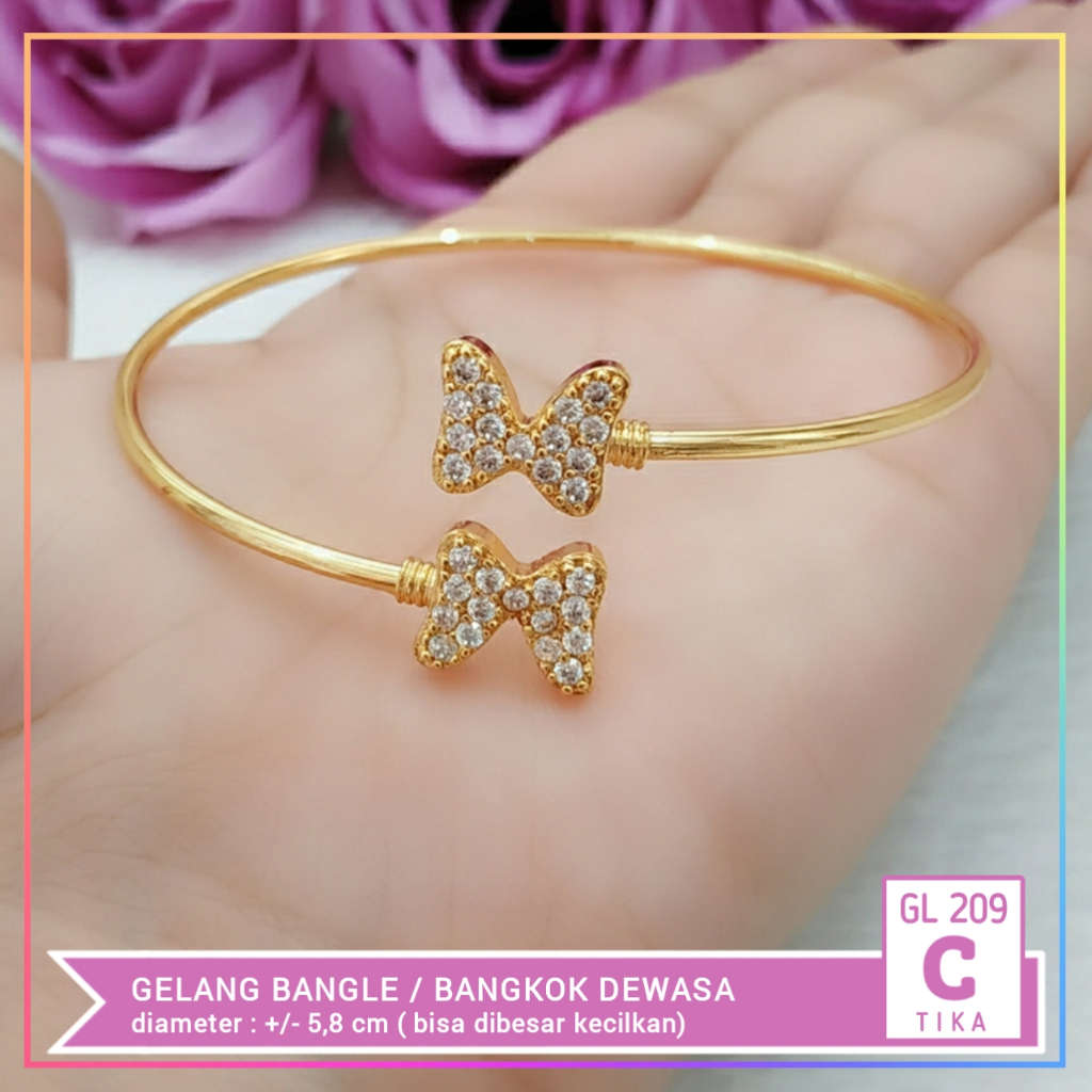 Gelang xuping gelang dewasa permata perhiasan lapis emas gold GL 209