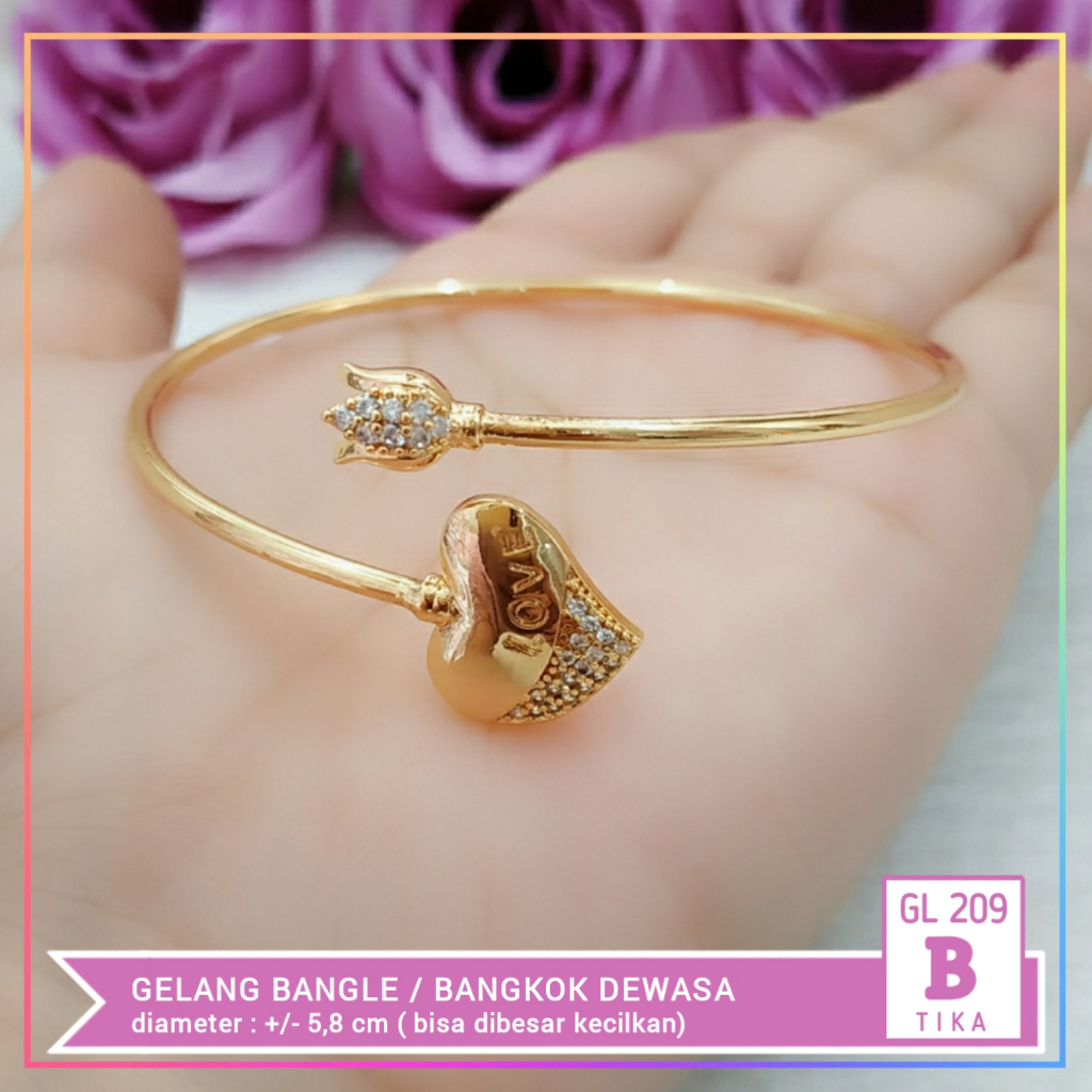 Gelang xuping gelang dewasa permata perhiasan lapis emas gold GL 209