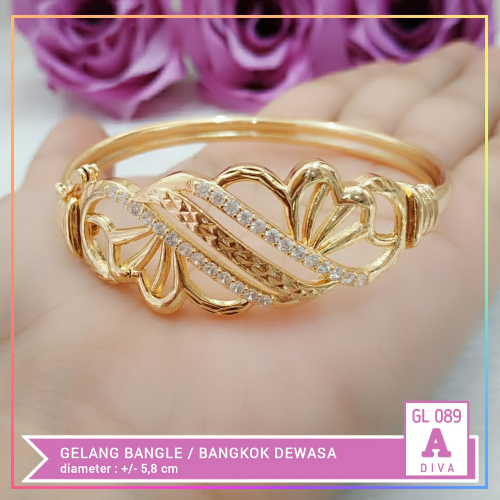 Gelang xuping gelang dewasa bangle lapis emas gold GL 089