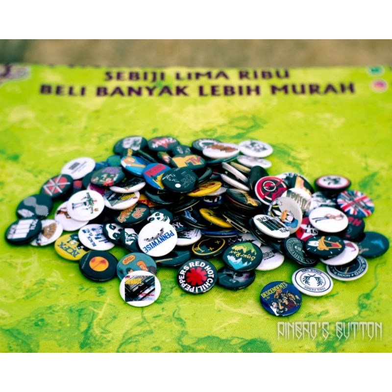 Custom Pin 1inchi/25mm Besi Import