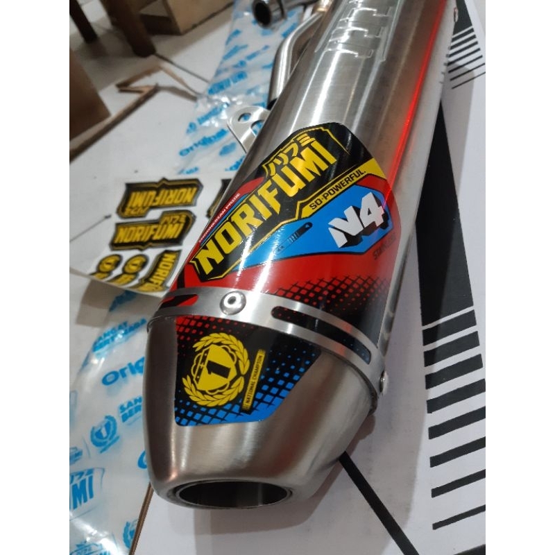 KNALPOT NORIFUMI ORIGINAL N4 STAINLESS KLX/DT150/ CRF150