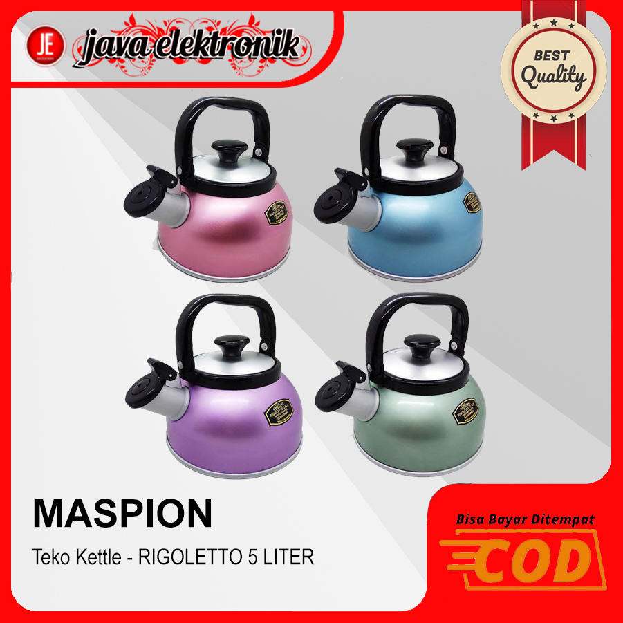 MASPION TEKO RIGOLETTO SUMMER 5 LITER - Teko Bunyi - Whistling Kettle - Ceret Air Minum
