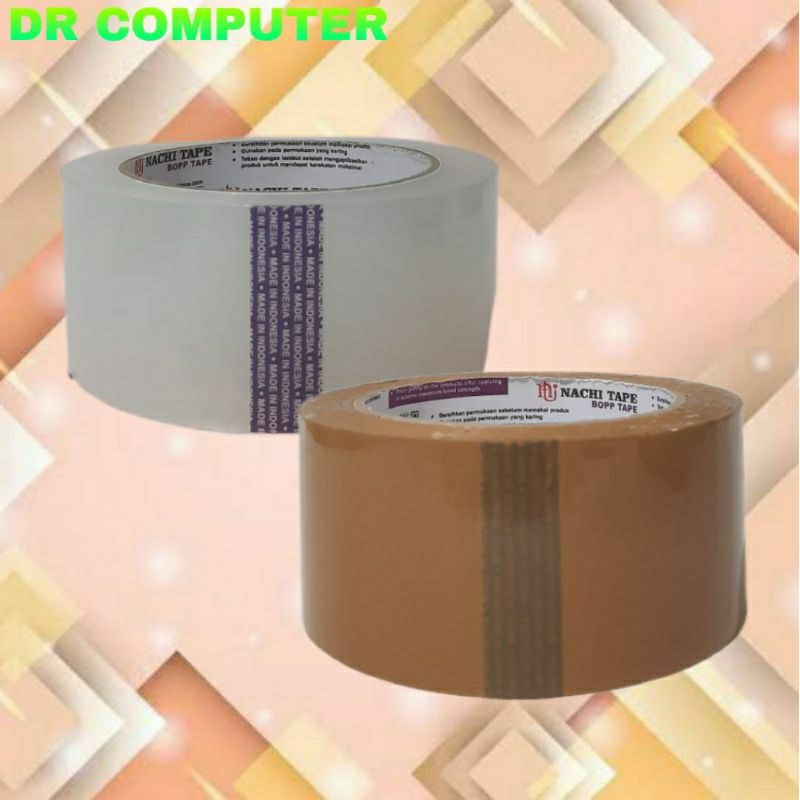 

Lakban nachi tape 48mm coklat/putih isolasi besar