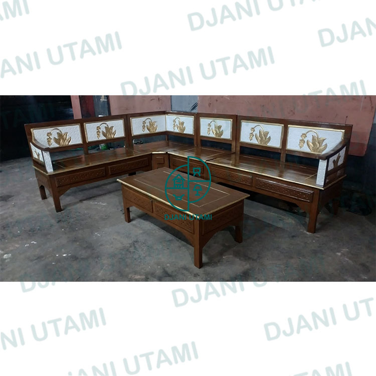Kursi Ruang Tamu Sudut Ukir Jepara