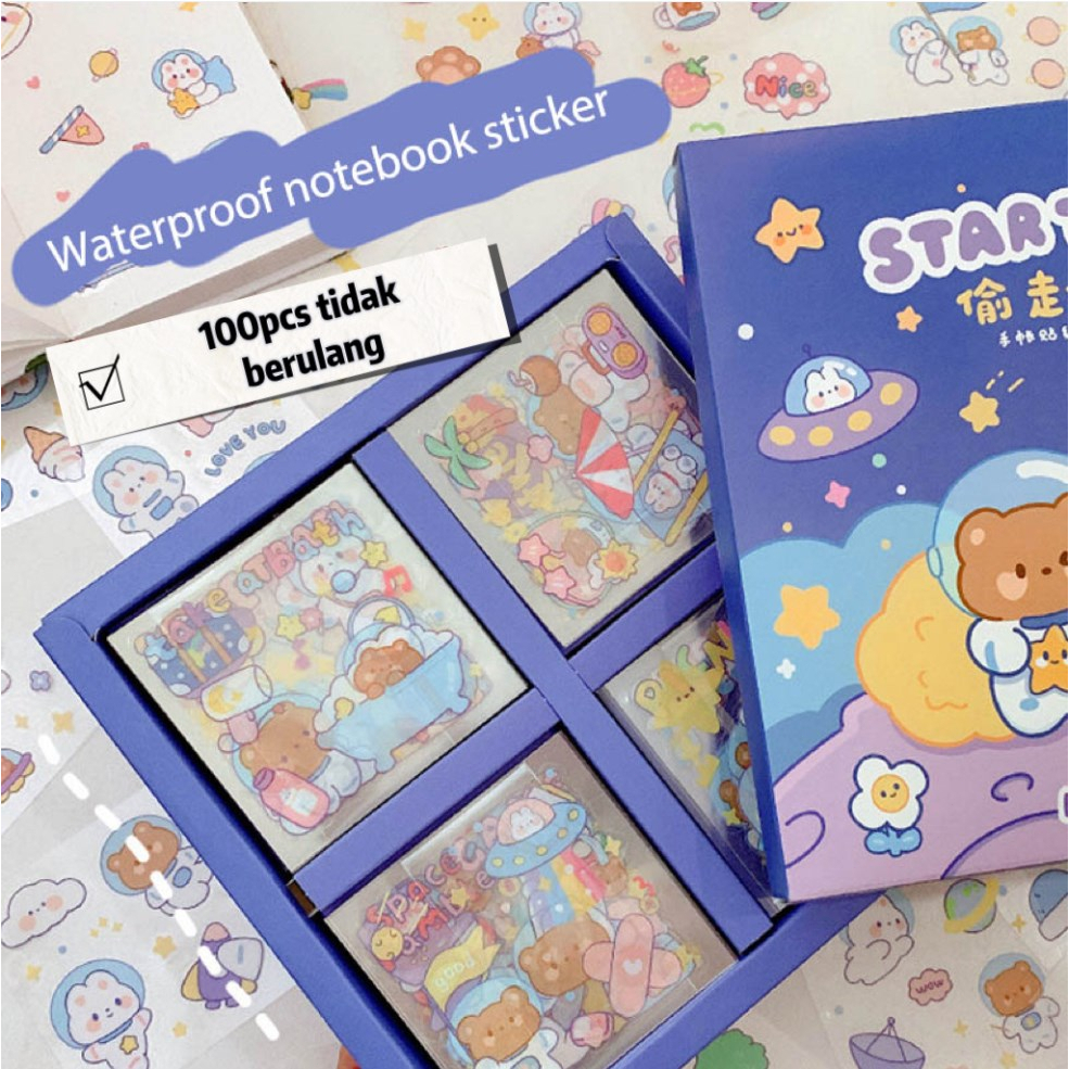 

COD✨ 20/25 Pcs Lembar Stiker Motif Kartun Luar Angkasa Anti Air Untuk Dekorasi DIY / Air Tanpa Jejak Buku Pegangan Stiker Dekorasi Pola Kecil DIY Stiker Ponsel Luca Summer Space-Yinmer