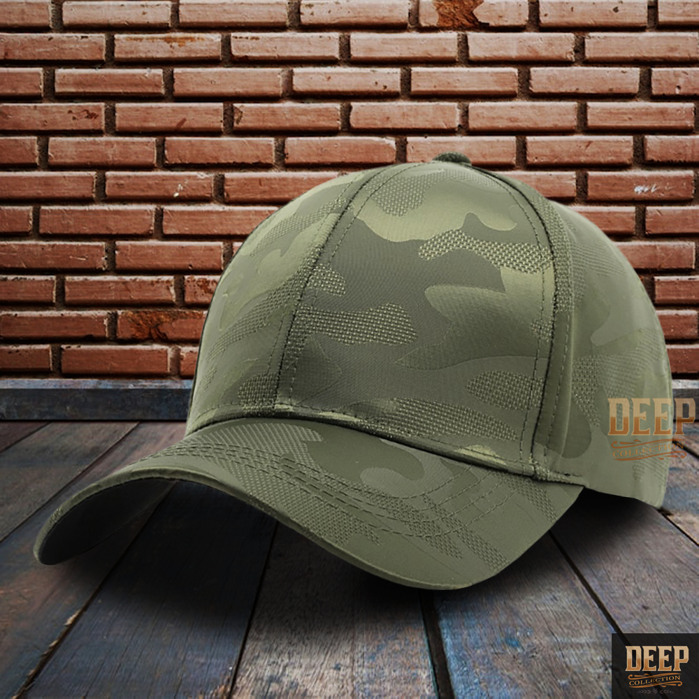 Topi Baseball Pria / Wanita Dewasa Kekinian | Topi Hijau Army Loreng Kekinian | Topi Tactical Polos 