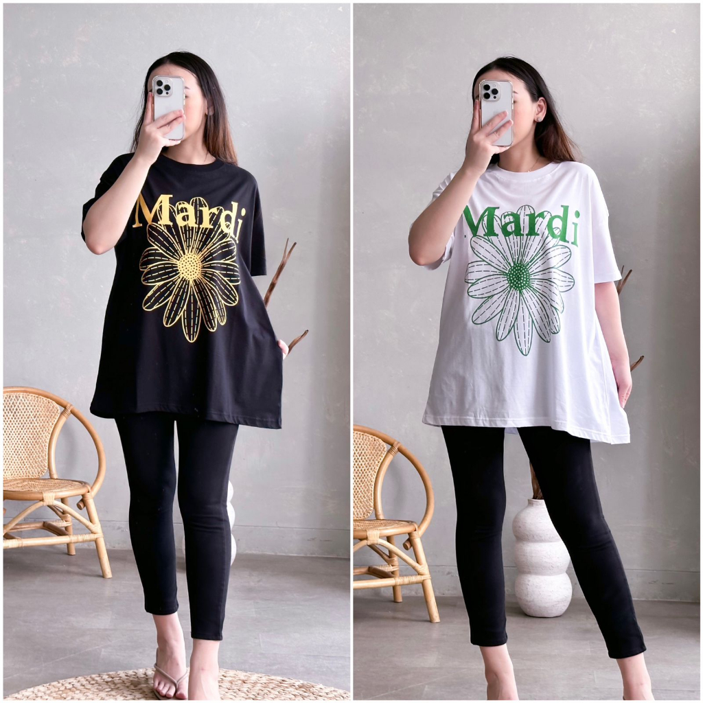 INFINITEE Kaos Wanita Ukuran Jumbo Bahan Katun Motif Terkini 120