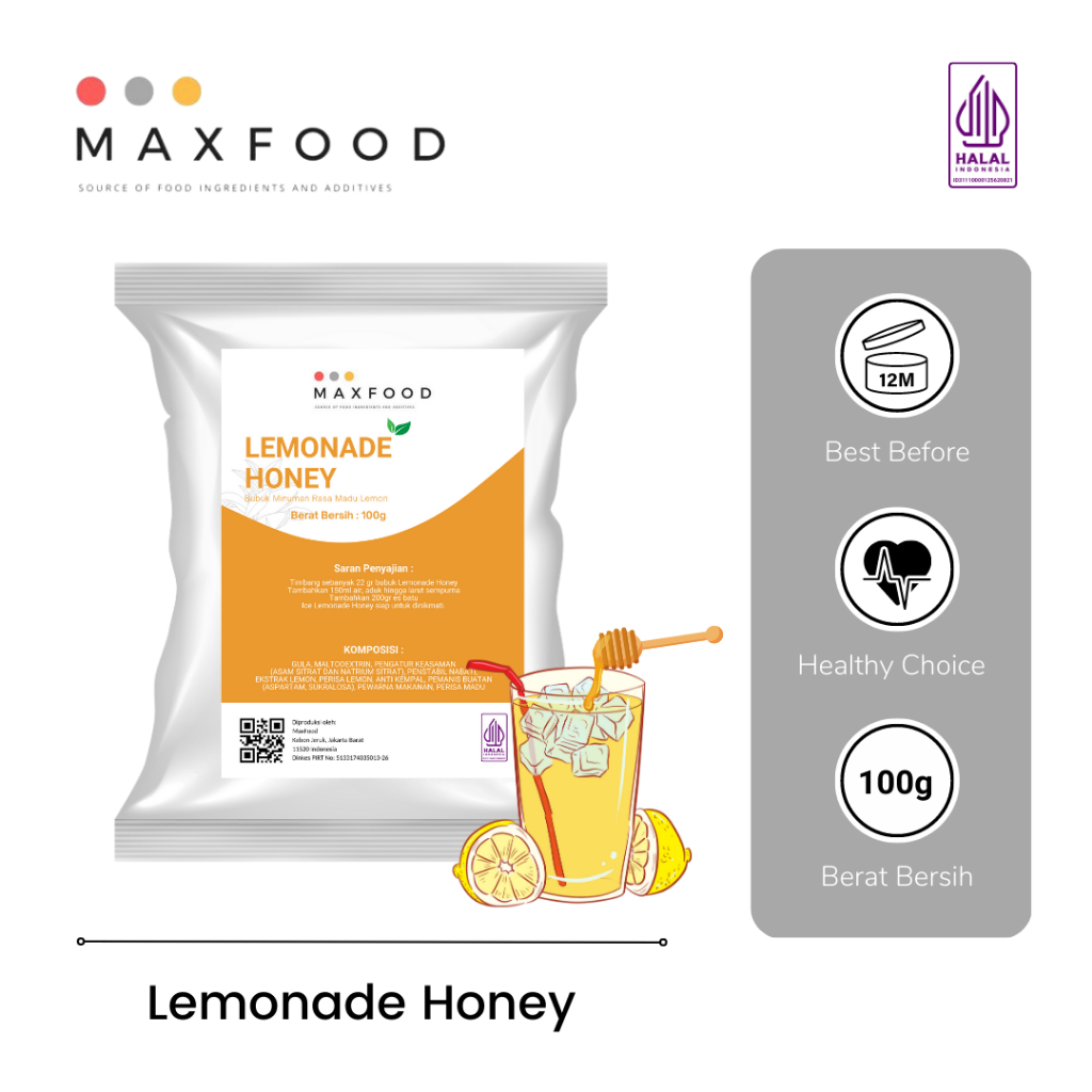 

Lemonade Honey / Bubuk Minuman Rasa Madu Lemon 100 GR