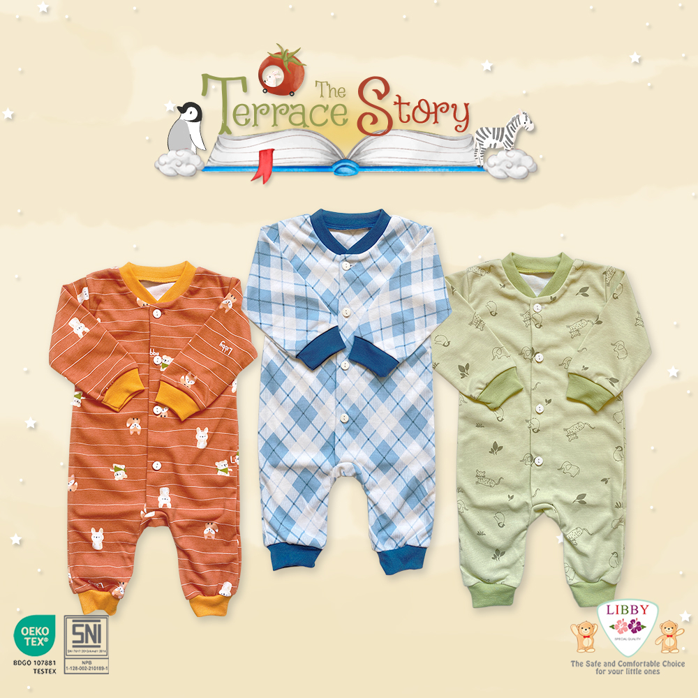 Libby Baby Jumper bayi buka kaki Motif BABY COLLECTION/SUMMER GAMES/THE TERRACE STORY - Libby The Enchanted Wild - Jumpsuit bayi Hello Sunshine- Jumper bayi murah