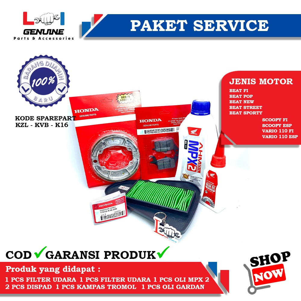 -LOI- PAKET SERVICE LENGKAP MPX 2 &amp; SPX 2 SET OLI GEAR AHM, KAMPAS REM BEAT FI, VARIO 110 FI, SCOOPY FI ESP &amp; FILTER UDARA BEAT FIESP , SCOOPY FI ESP, VARIO 110 FI