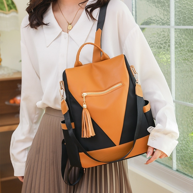 TAS RANSEL WANITA GENDONG PUNGGUNG BACKPACK KEKINIAN IMPORT SEKOLAH KULIAH KERJA BESAR FASHION PREMIUM KULIT COKLAT CEWEK KOREA MURAH BATAM SIMPLE REMAJA TEFANIA TA784B7