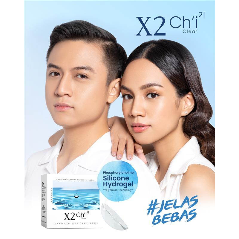 SOFTLENS X2 CHI CLEAR/BENING UKURAN MINUS (-0.50 s/d -10.00)