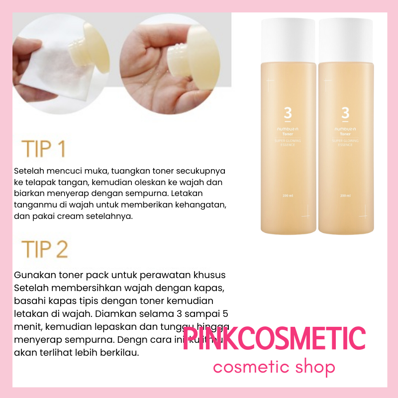 Numbuzin No.3 Super Glowing Essence Toner 200ml