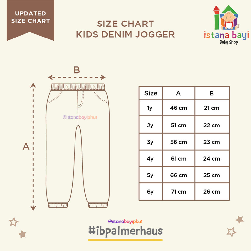 LITTLE PALMERHAUS KIDS DENIM JOGGER/CELANA JOGGER ANAK