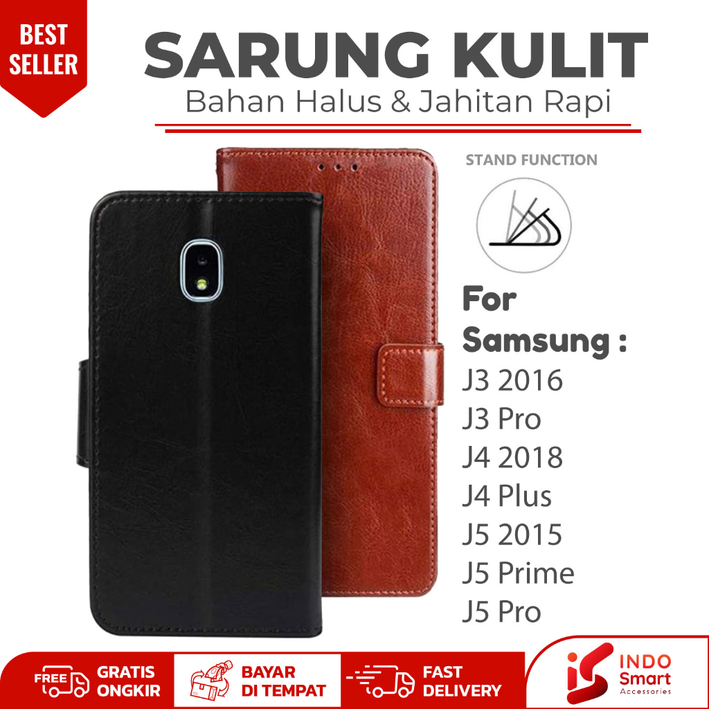 Samsung J3 2016 J3 Pro J4 2018 J4+ J4 Plus / Case Samsung J5 2015 J5 Prime J5 Pro / Flip Casing Hp D