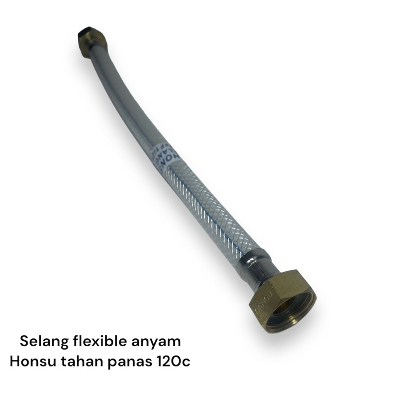 Selang anyam fleksibel pvc Honsu tahan panas 120c 30cm -60cm