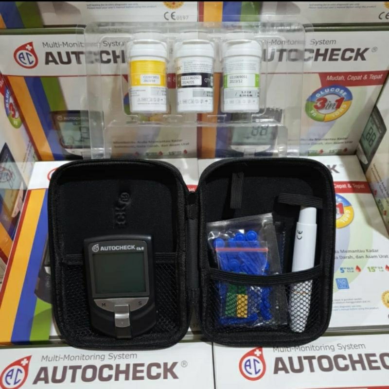 Autocheck 3 in 1 Alat Cek Gula Darah Kolesterol Asam Urat