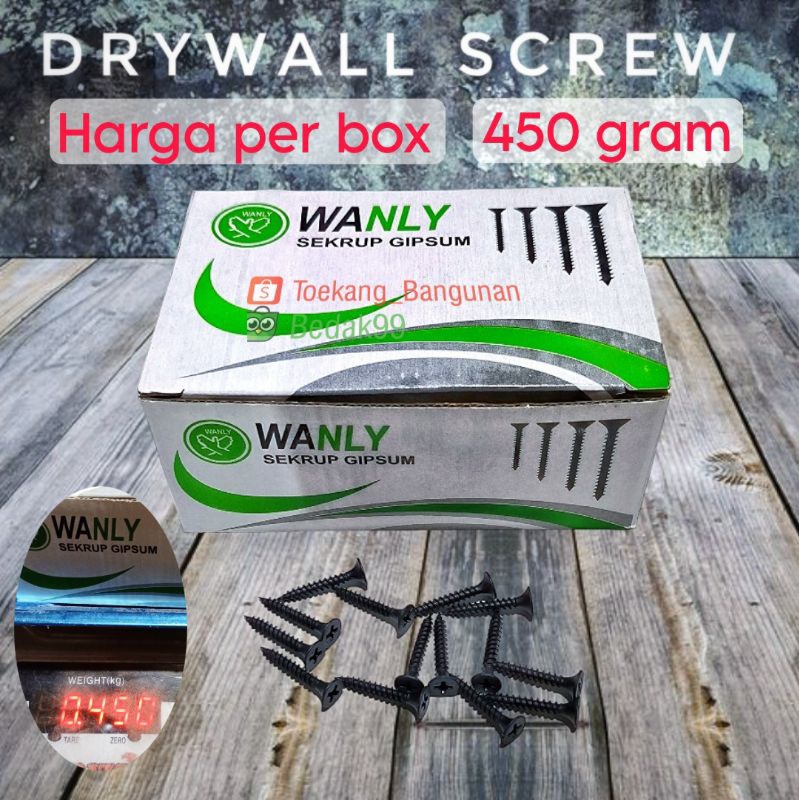 Skrup Gipsum / Sekrup Gipsum / Drywall Per Box 450 Gram