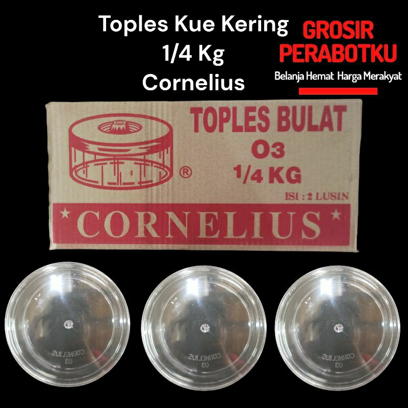 Cornelius Toples Kue Kering Nastar 250 gram Tebal Toples Kue Lebaran Satuan